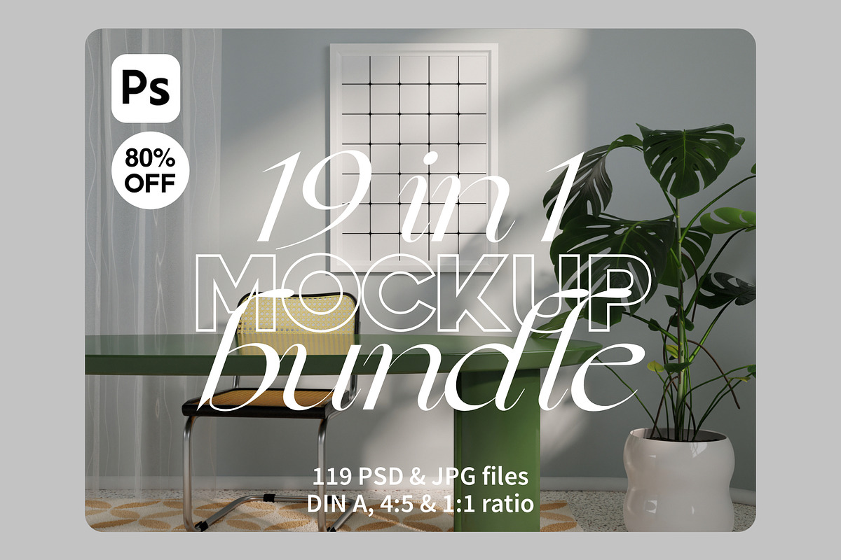 19 in 1 Frame Mockups Bundle, a Household Mockup by Bonumo (Photo 1 of 8)
