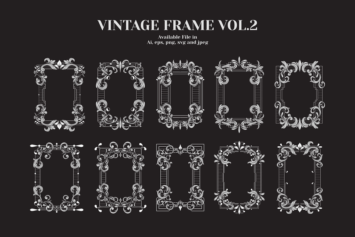 Frame Vintage Vol.2, an Object Graphic by Bewalrus Studio (Photo 1 of 6)