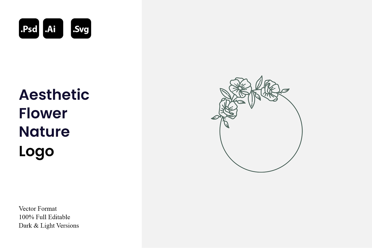 Aesthetic Flower Nature Logo, a Branding & Logo Template by Luxury Logos (Photo 1 of 4)