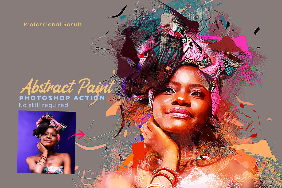 Abstract Paint Photoshop Action, an Action Add-On by MRI STUDIO (Photo 1 of 18)