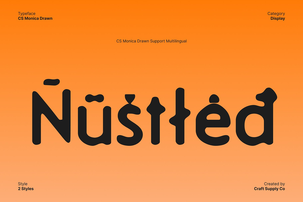CS Monica Drawn, a Sans Serif Font by Craft Supply Co. (Photo 5 of 8)