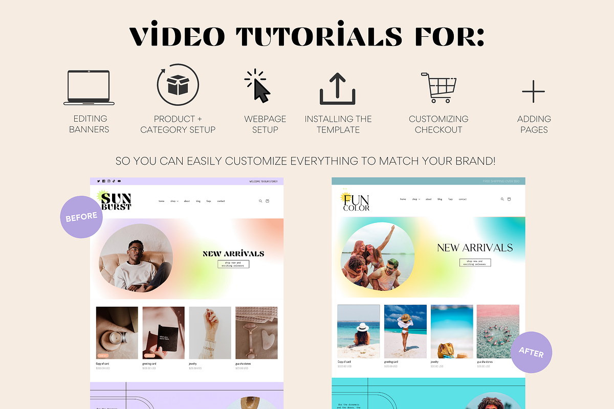Shopify Theme Bundle | Sunburst, a Templates & Theme by Easy Website Themes (Photo 8 of 9)