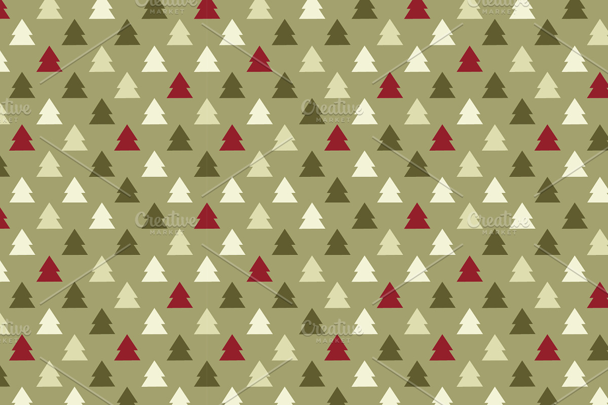 Vector Christmas set. Wrapping paper, a Decorative Illustration by Little A (Aigul) (Photo 3 of 4)