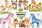 Whimsical Baby Horse clipart, an Illustration by DreamCafeArt (Thumbnail 1 of 5)