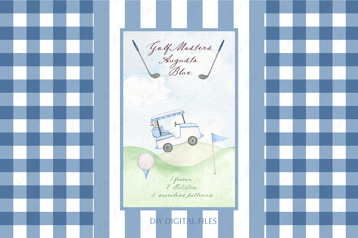 Golf Masters Augusta Clipart Blue, a Graphic by LABFcreations (Photo 1 of 4)