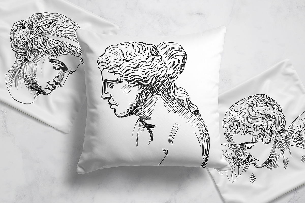 Classical sculpture clipart, an Illustration by ViktoriArt (Photo 5 of 8)