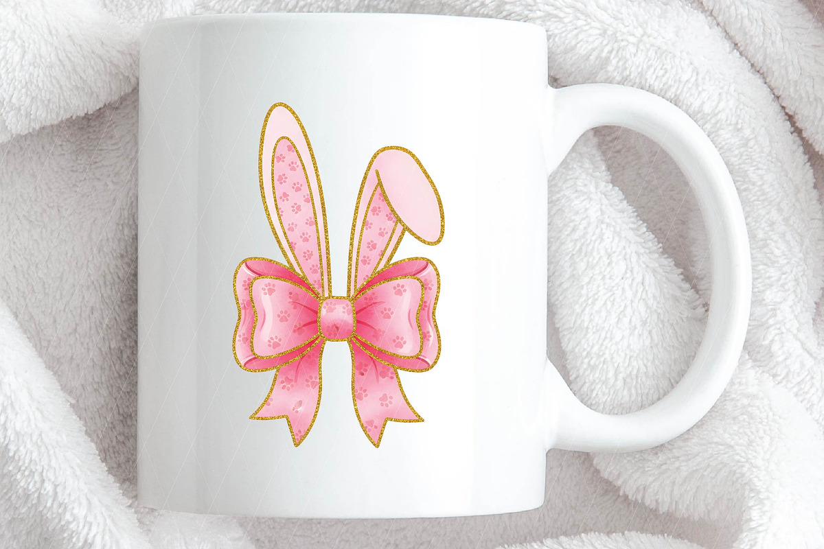Glitter Easter Bunny Coquette PNG, an Illustration by DreamPrint404 (Photo 5 of 6)