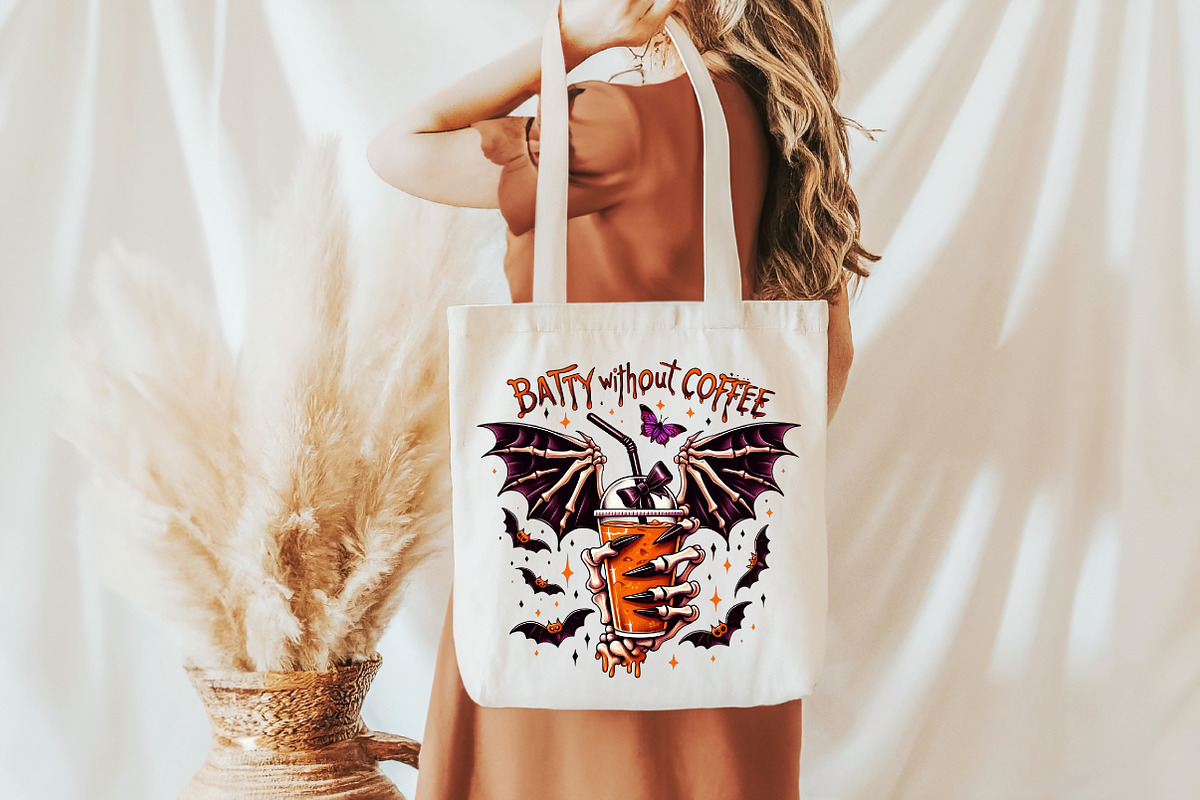 Batty Without Coffee Png,Halloween P, an Illustration by Libby Wishes (Photo 6 of 6)