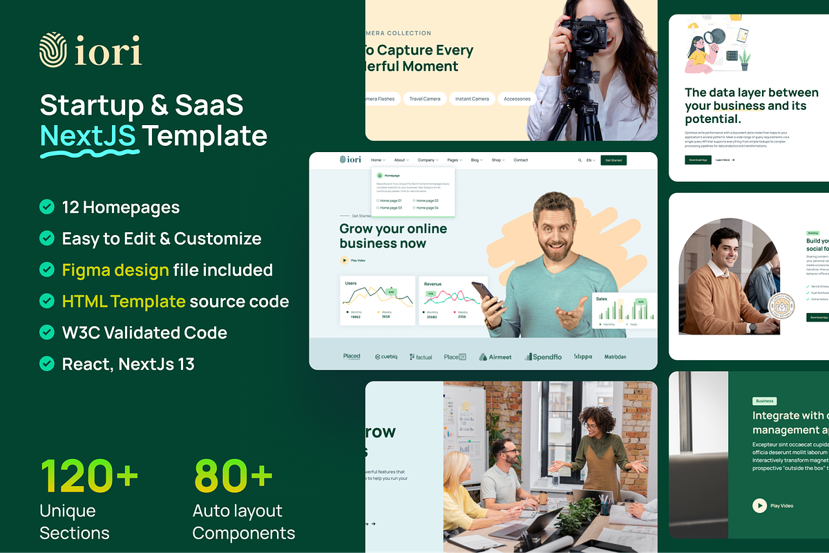 iori - Startup SaaS NextJS Template, a React Template by AliThemes (Photo 1 of 13)