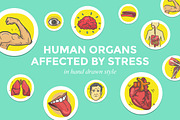 Human Organs Affected by Stress, an Education Illustration by Rekanice (Thumbnail 1 of 3)