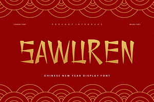Sawuren - Chinese New Year Font, a Script Font by QR Design Studio