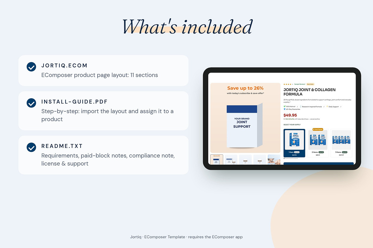 Jortiq - Shopify EComposer Template, a Shopify Template by Boost Convert (Photo 3 of 11)