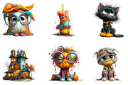 Retro Halloween Bundle, a Seasonal Illustration by CreationArt (Thumbnail 5 of 5)