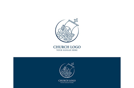 Church logo. Christian symbols.