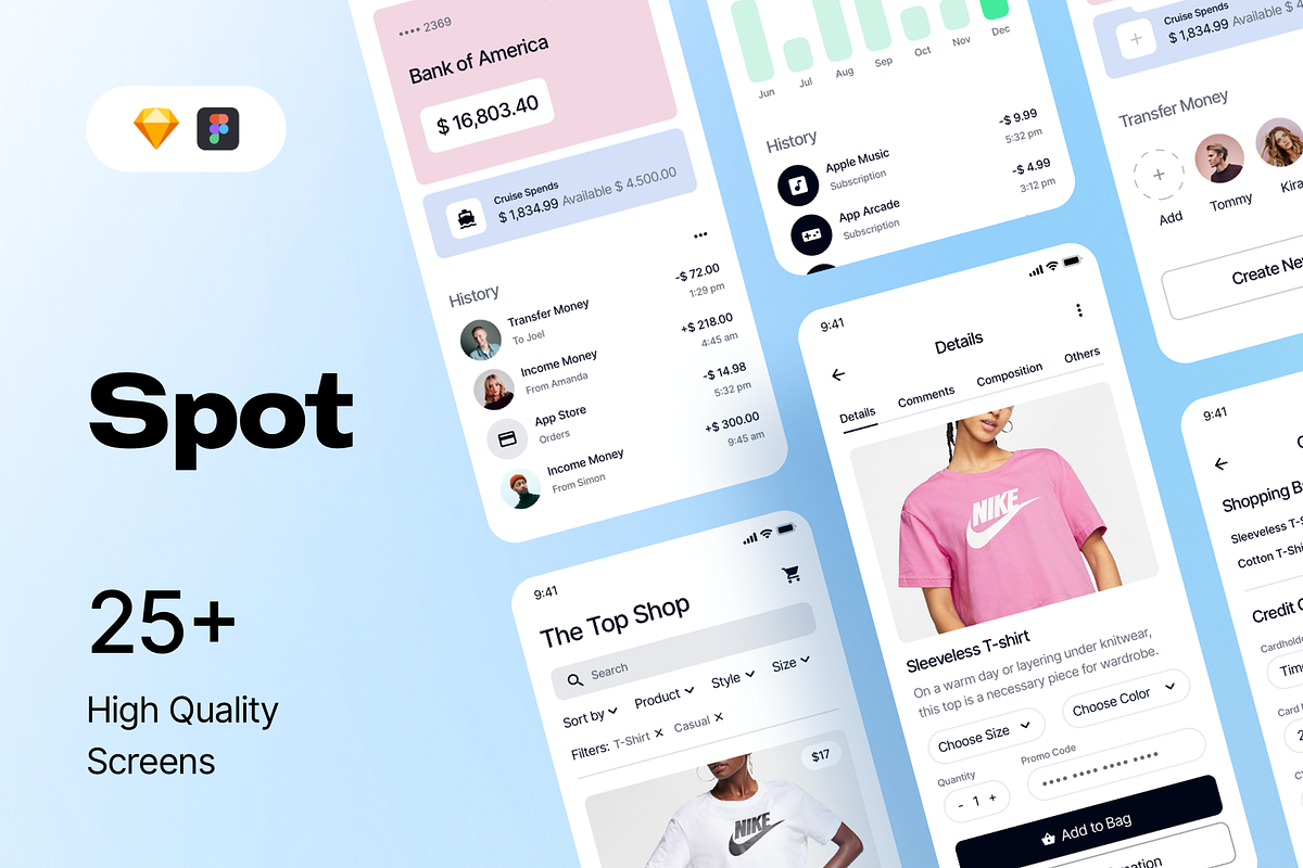 Spot iOS UI Kit, a Templates & Theme by Craftwork (Photo 1 of 5)