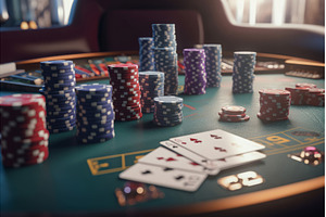 Modern casino cards chips on game, an Arts & Entertainment Photo by Ylivdesign