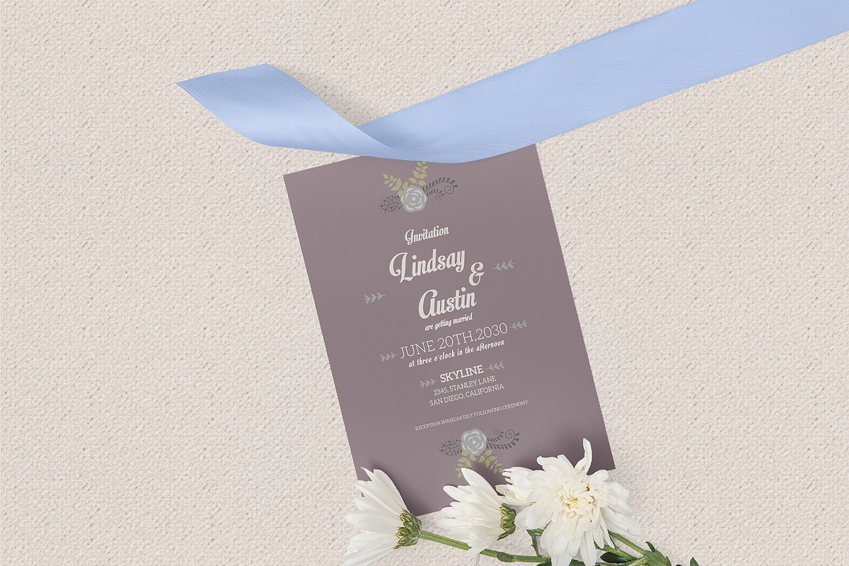 Vintage Wedding Invitation Template, an Invitation Template by Giant Design (Photo 6 of 6)