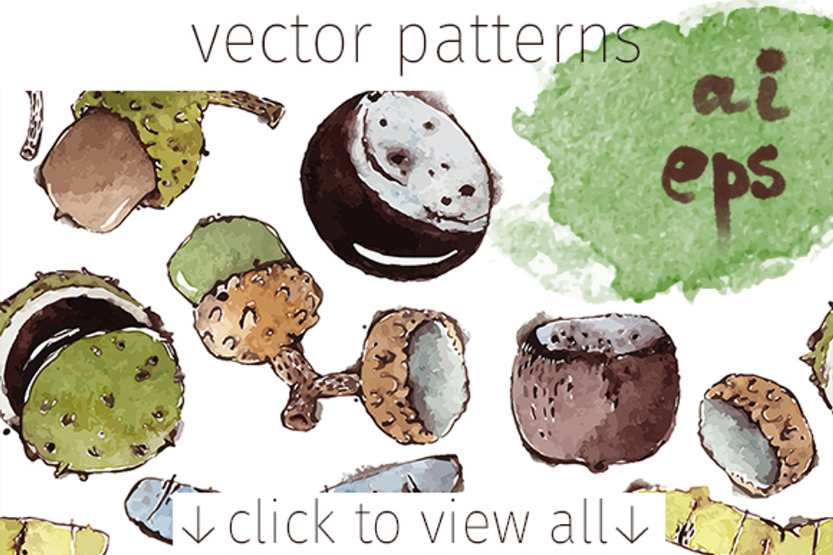 Seeds & Nuts Patterns, a Pattern Graphic by Mazheika Store (Photo 4 of 8)