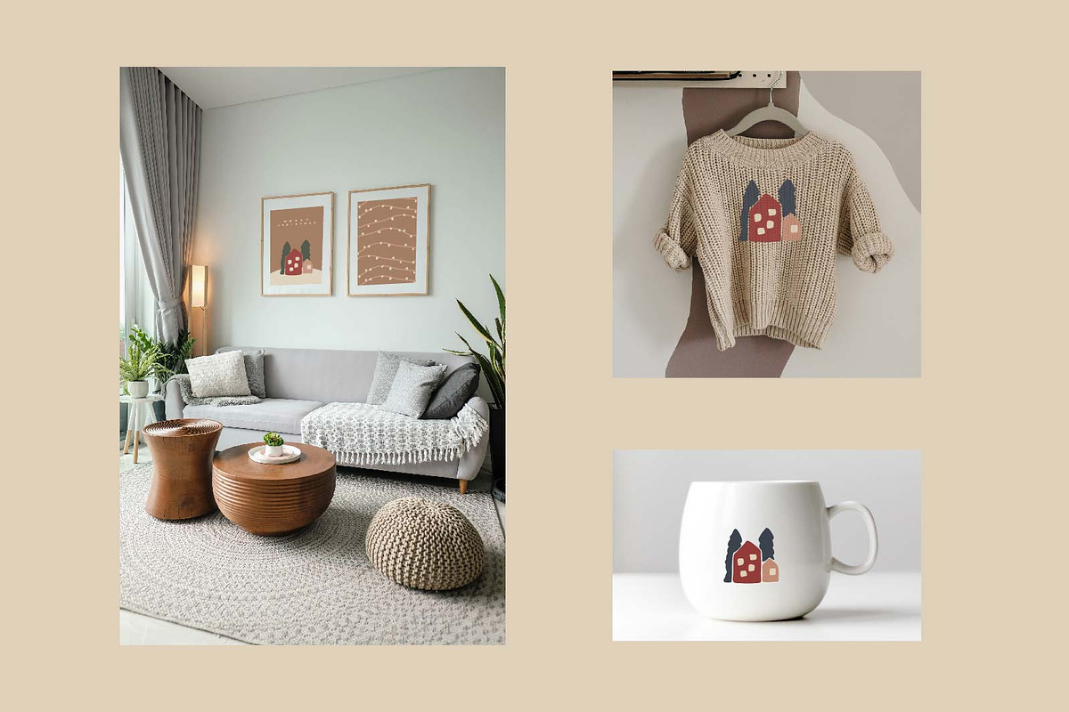 Winter boho decoration elements, a Decorative Illustration by essskina (Photo 8 of 11)