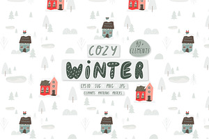 Textured winter clipart & patterns