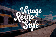Amegach Vintage Retro Font, a Script Font by suhadidesign (Thumbnail 3 of 8)