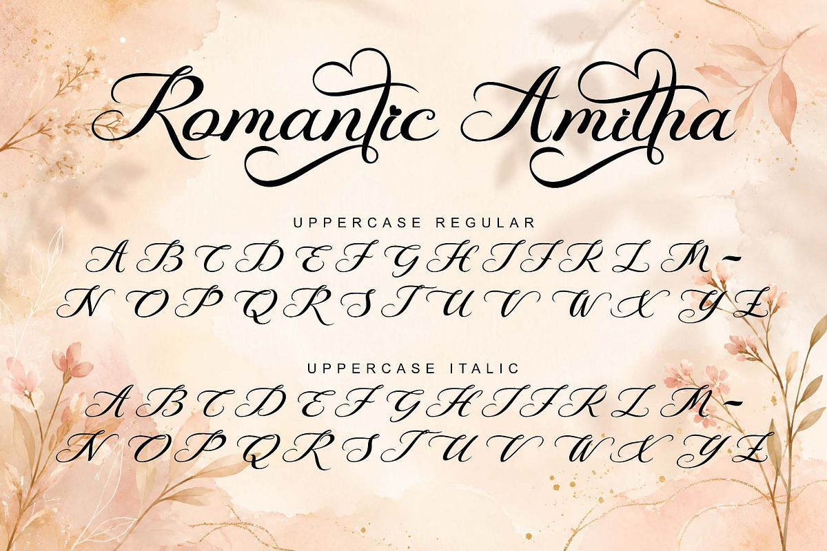 Romantic Amitha, a Handwritten Font by Yoga Letter (Photo 7 of 11)