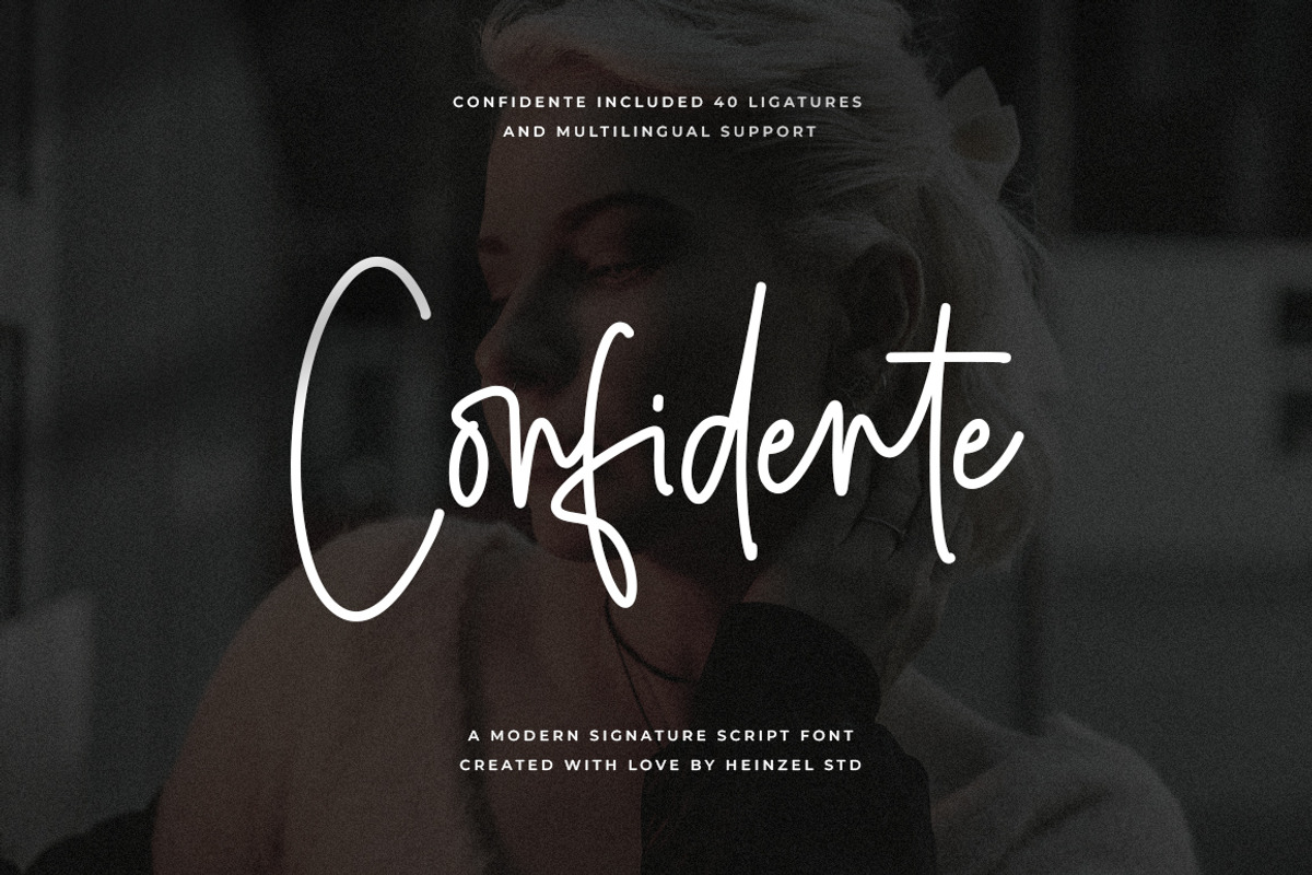 Confidente Signature Script Font, a Handwritten Font by Heinzel Std (Photo 1 of 16)