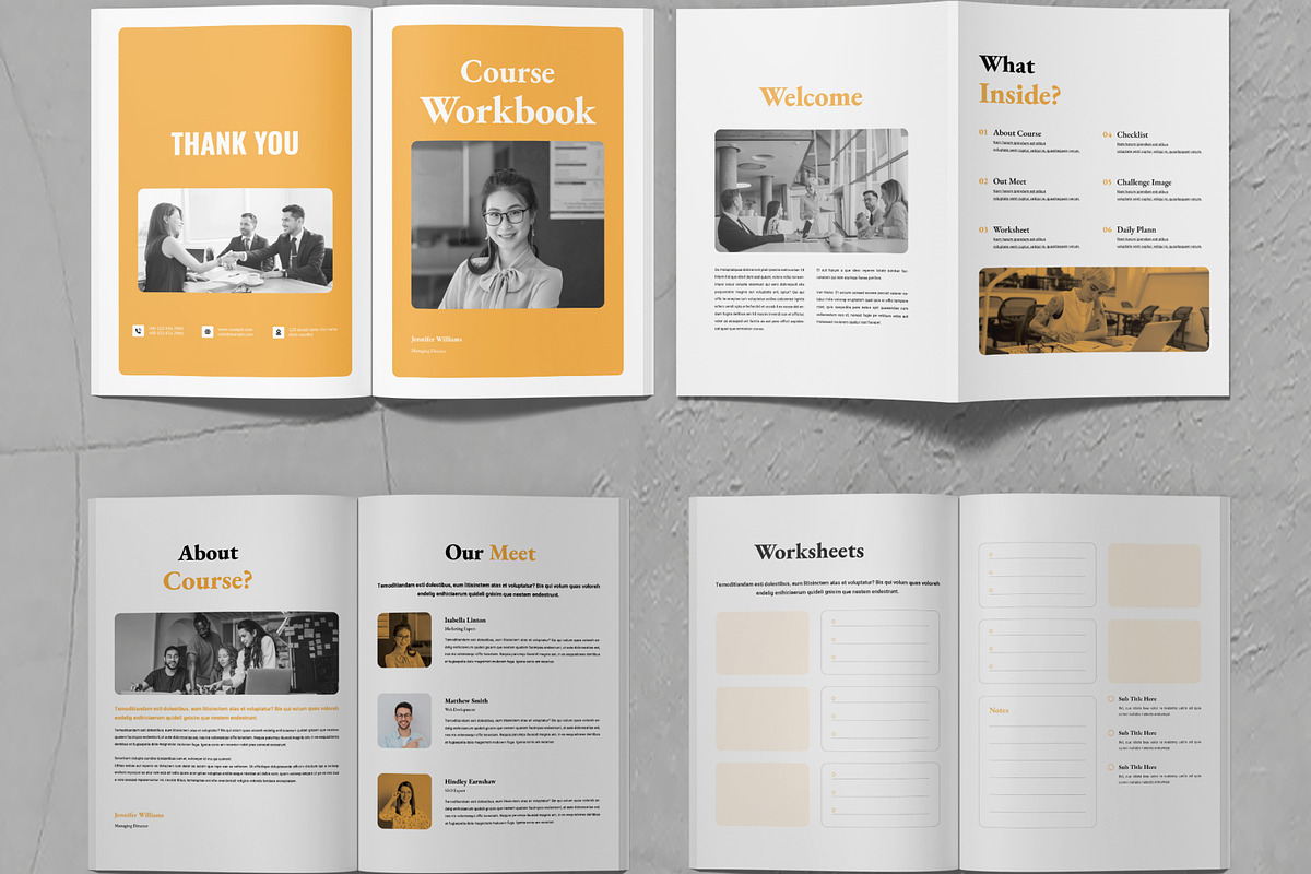 Course Workbook Template Layout, a Brochure Template by MightyDesign (Photo 2 of 6)