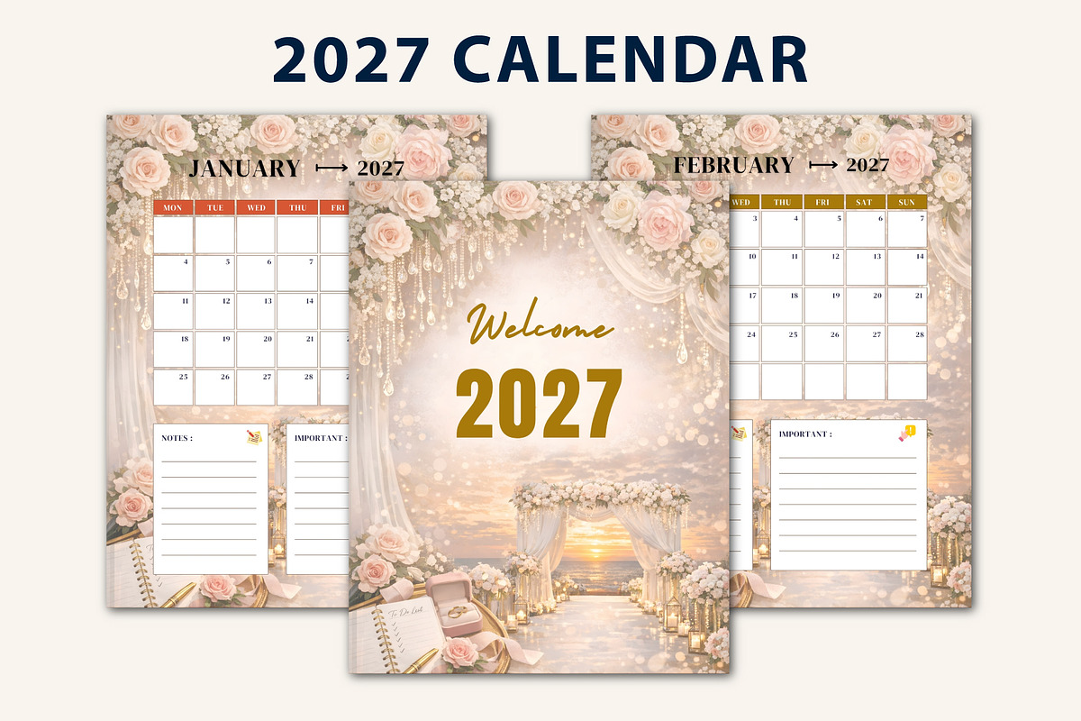 2026–2027 Wedding Planning Companion, a Stationery Template by Designmela01 (Photo 4 of 10)
