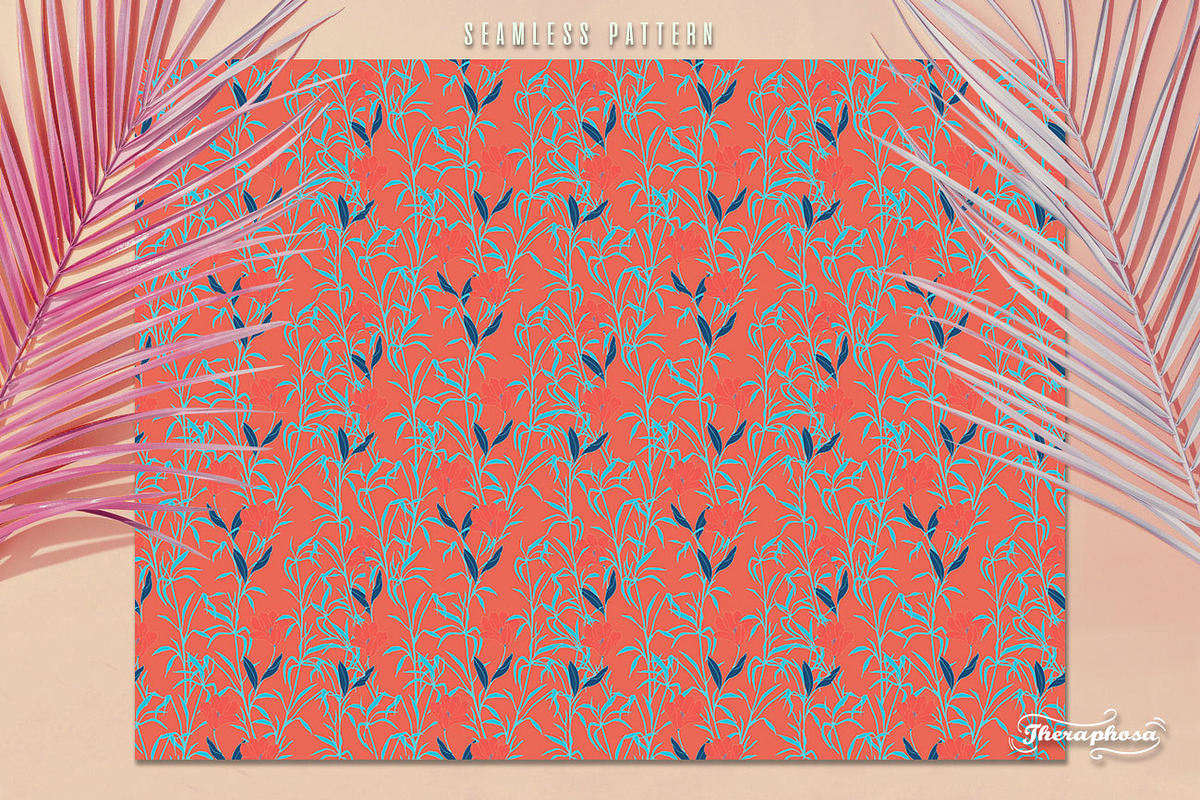 12JPG/EPS Tropical floral pattern, a Pattern Graphic by Theraphosath (Photo 19 of 25)