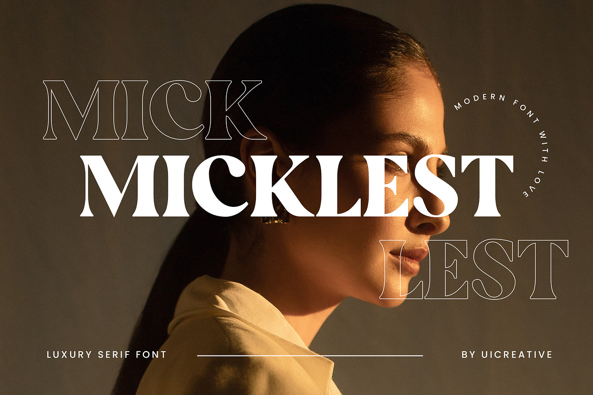 Micklest Luxury Serif Font, a Serif Font by UICreative (Photo 1 of 13)