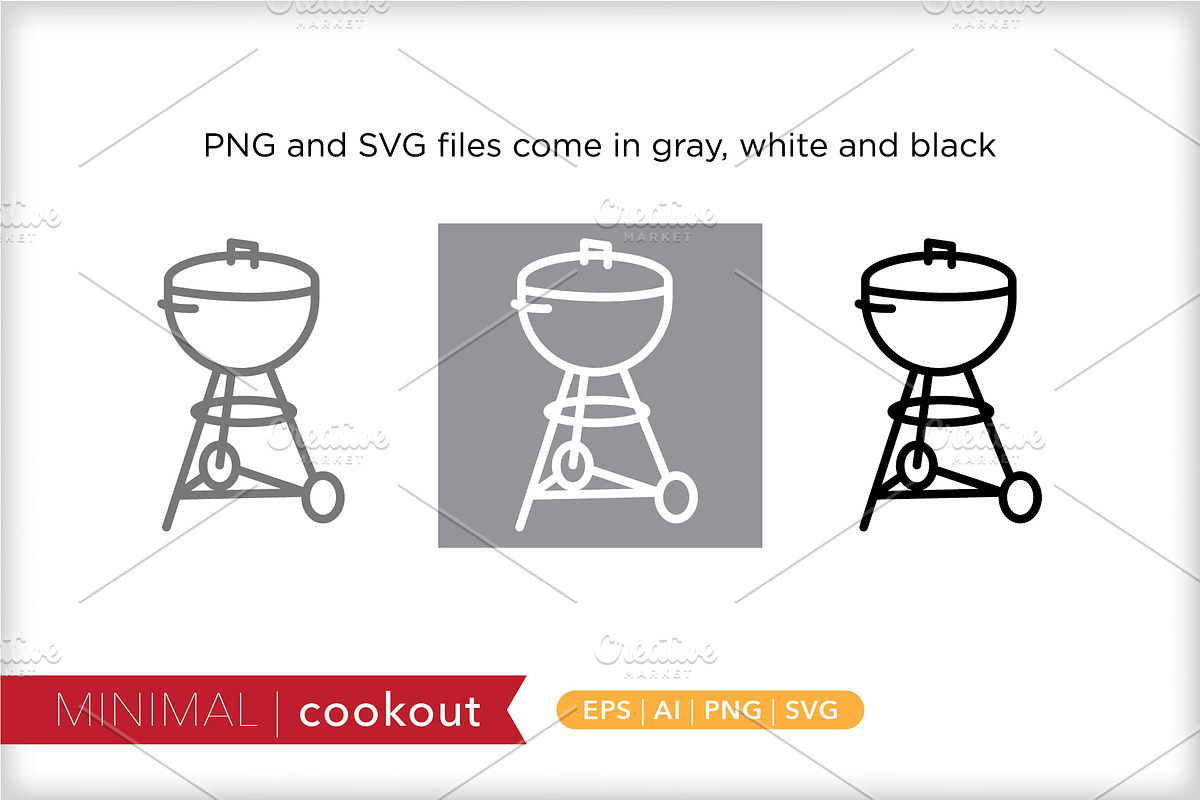 Minimal cookout icons, an Outline Icon by Picture Window (Photo 2 of 5)