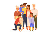 Happy family portrait, a Person Illustration by Good Studio (Thumbnail 1 of 3)