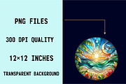 Round Stained Glass Summer  Sublima, an Illustration by SVGArt (Thumbnail 7 of 8)