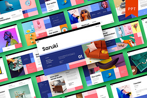 Saruki – Business PowerPoint, a Presentation Template by Dens Creative Studio