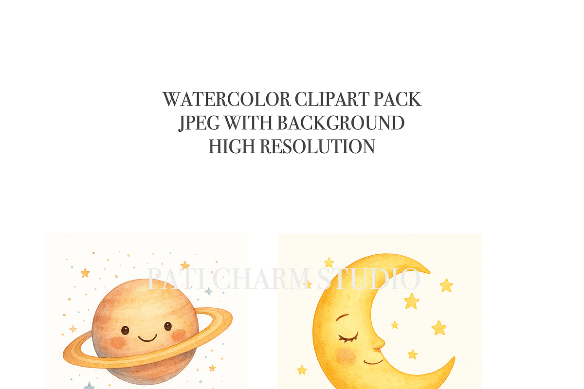 Galaxy Clipart Bundle, a Decorative Illustration by Pati Charm Studio (Photo 3 of 8)
