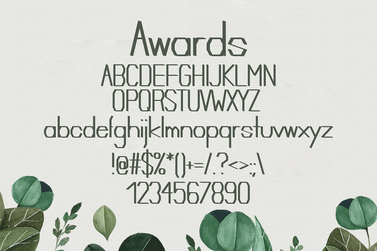 Awards Summer Font preview 2