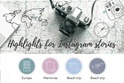 Instagram Travel Stories Highlights, a Social Media Template by Wander Designs (Thumbnail 1 of 5)