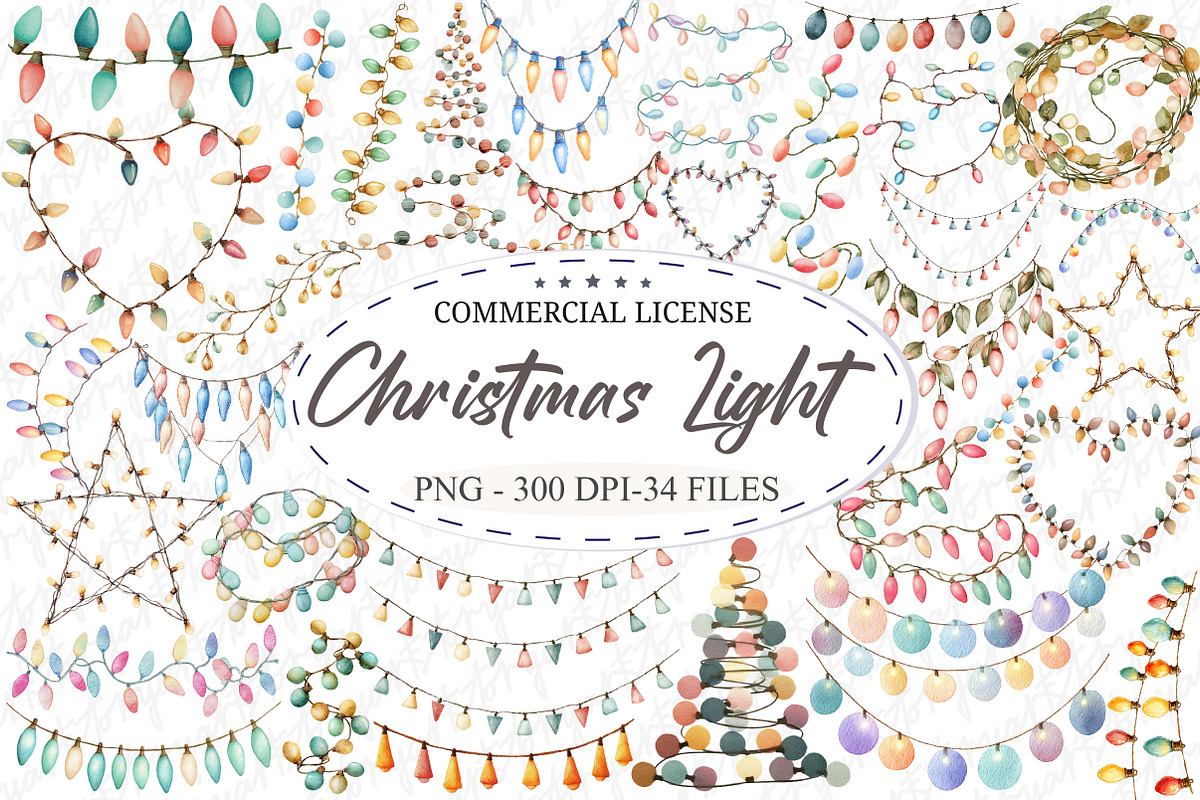 Christmas Light Strings Clipart, an Illustration by designcity5 (Photo 1 of 5)