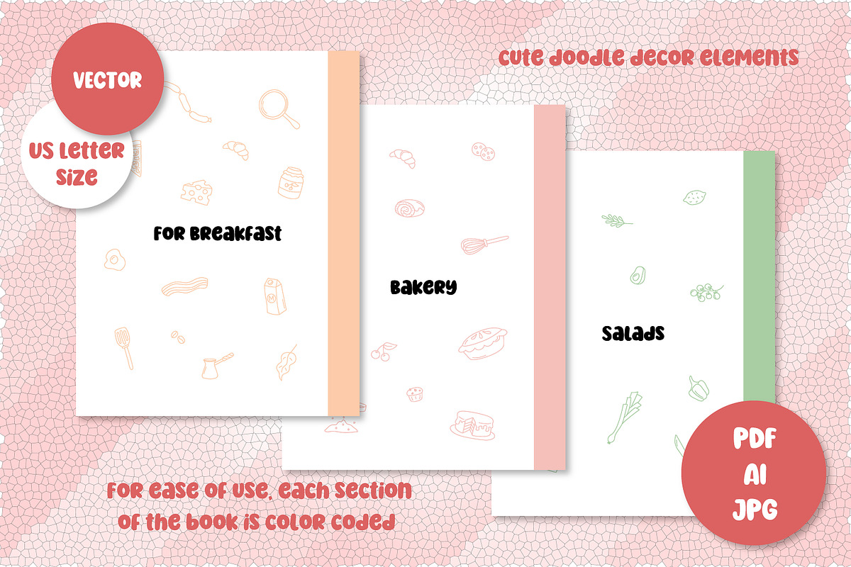 Recipe Book Templates | Meal Planner, a Magazine Template by AnnaViolet_store (Photo 3 of 9)