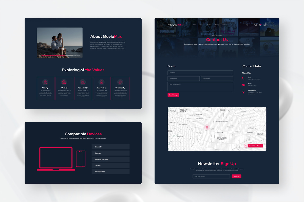 Movies & TV Shows Streaming Website, an UI Kit Template by peterdraw (Photo 7 of 9)