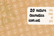 20 Nature cosmetics stamp icons, an Outline Icon by RevolutionizZed (Thumbnail 1 of 3)