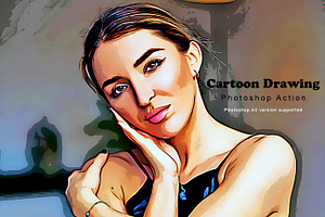 Cartoon Drawing Photoshop Action