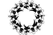 Black Floral Wreath Frame Set, an Illustration by Designer_Momina (Thumbnail 7 of 20)