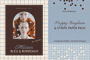 Preppy Gingham & Stripe Paper Pack, a Background Graphic by Anzhelika (Thumbnail 1 of 11)