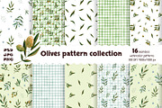 Watercolor Olives pattern collection, a Pattern Graphic by Lagniappe Art (Thumbnail 1 of 13)