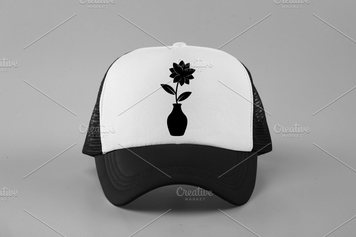 Flowers in Vase Silhouette SVG, an Object Illustration by newminddesign (Photo 3 of 10)