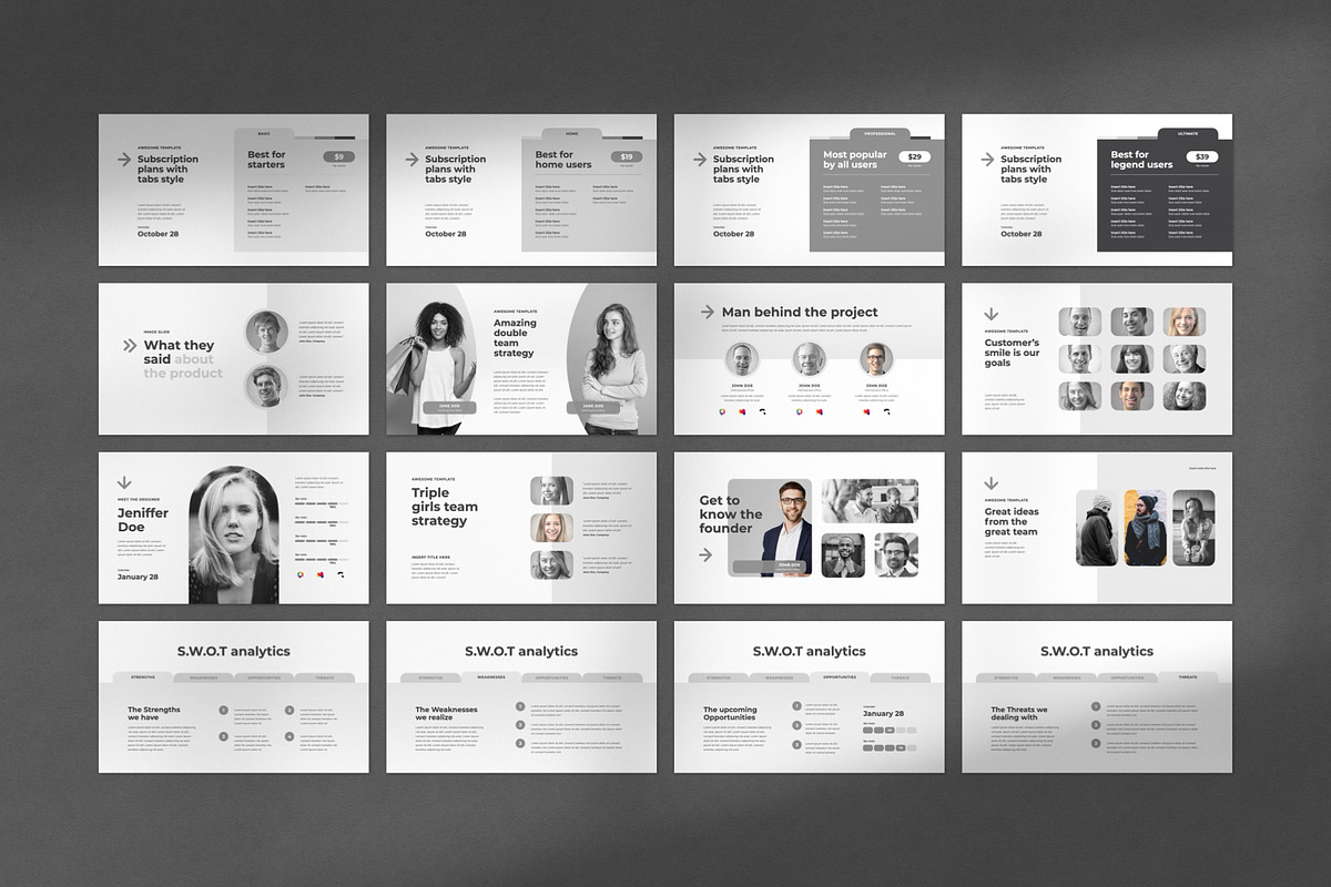 White Animated PowerPoint Template, a Presentation Template by Creathrive Design (Photo 9 of 11)
