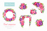 Pink Flora. Watercolor, a Decorative Illustration by Ekaterina Mikheeva (Thumbnail 3 of 8)