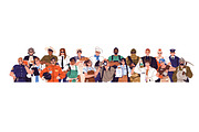 People of different professions set, a Work Illustration by PaperTrident (Thumbnail 2 of 22)